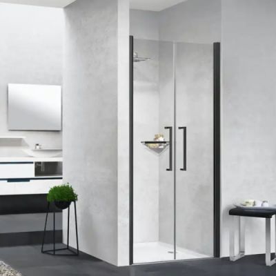 Y22B97-1H Novellini Young Душевая дверь 97-101х200см., распашная двойная дверь, в нишу, цвет: черный