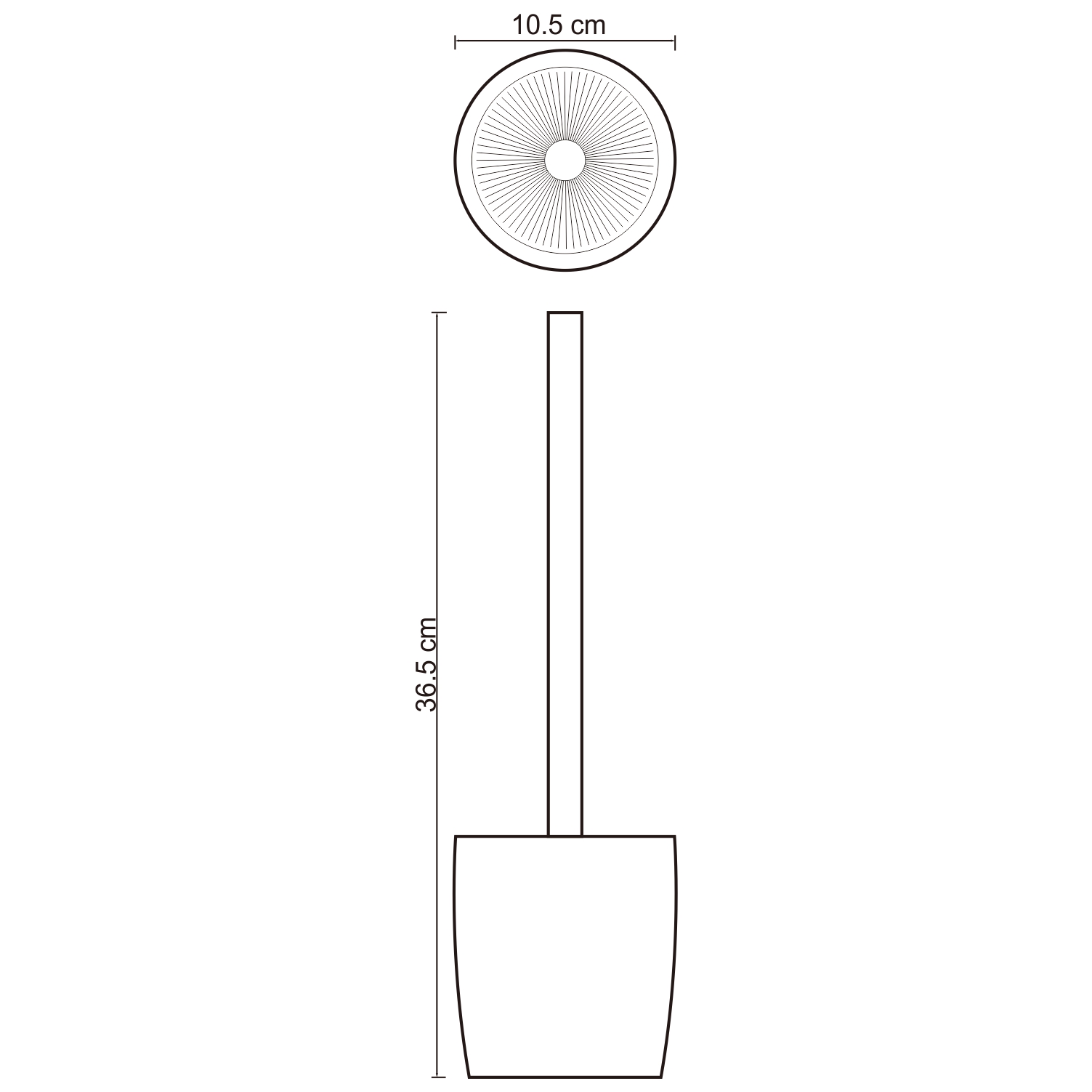 Dinkel K-4627 Щетка для унитаза Размеры (Ш/В/Г): 10,1х36,5х10,1 см