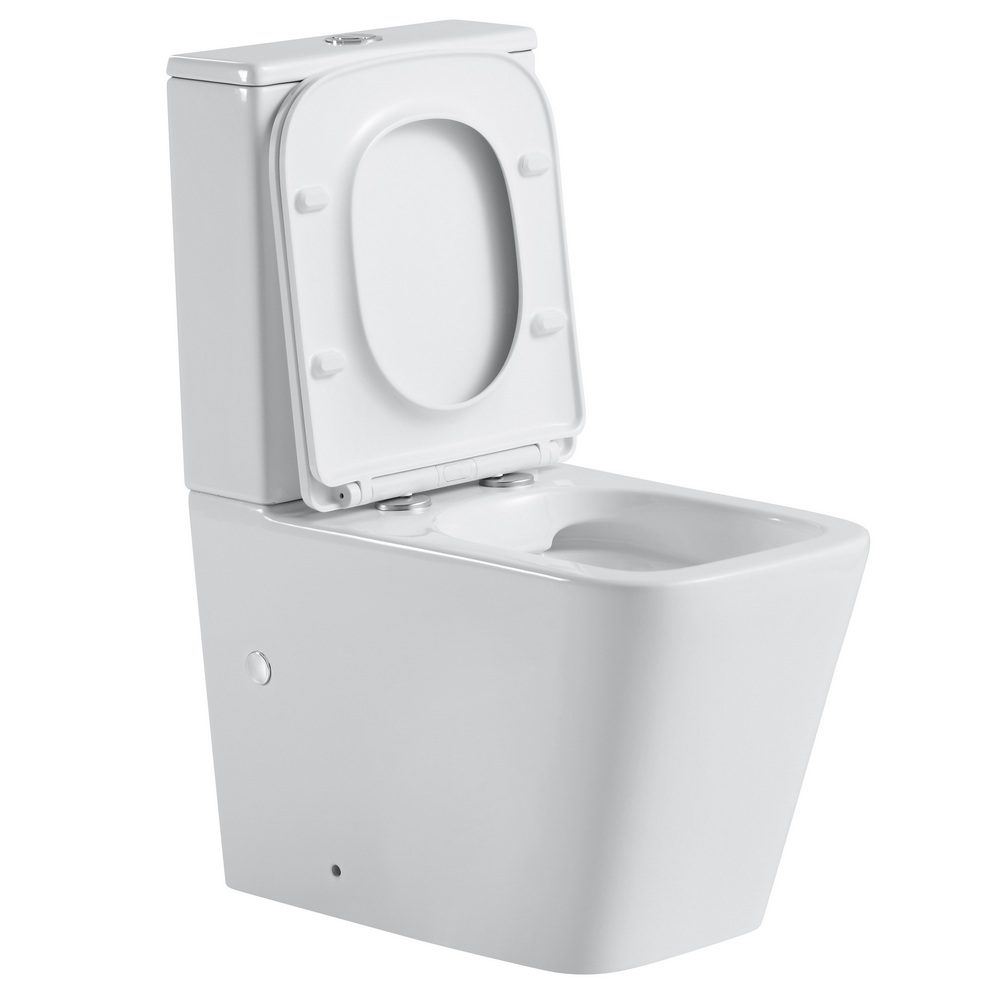 7703W Унитаз компакт B&W W-7703 P-trap / Geberit/ Rimless / anti-dirt (640x360x840)