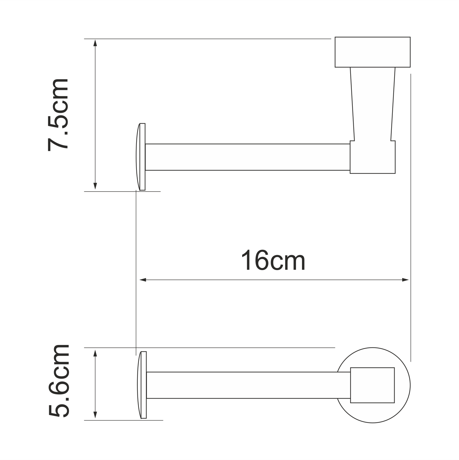 Isen K-4096 Держатель туалетной бумаги Размеры (Ш/В/Г): 16х6,5х12,2 см