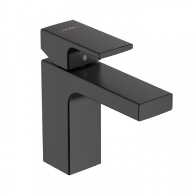 Hansgrohe Vernis Shap Смеситель для раковины, излив 100 мм, с донным клапаном, цвет: матовый черный 71561670