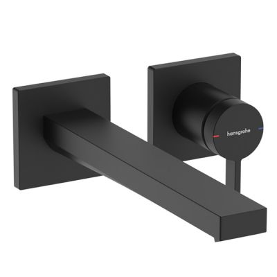 73051670 Hansgrohe Tecturis E Смеситель для раковины, настенный, цвет: черный матовый