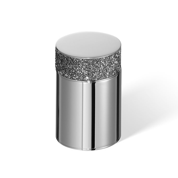 Decor Walther Rocks BMD1 Баночка универсальная 6.5x9.8см, с кристаллами Swarovski, настольная, цвет: хром 933700