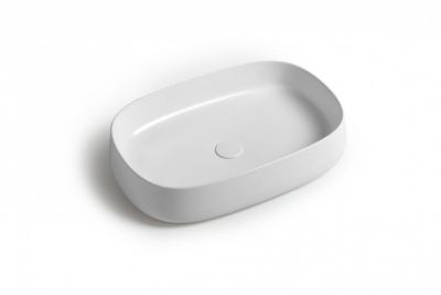 White Ceramic Jamper W0707FM Раковина накладная 65x40 цвет серый матовый