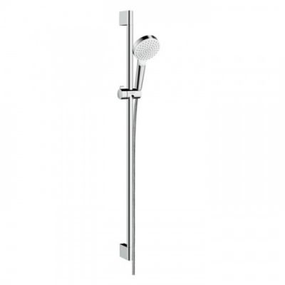 Hansgrohe Crometta Vario Unica Душевой набор: штанга 900mm, ручной душ, 1jet (Rain), шланг, цвет: белый/хром 26537400