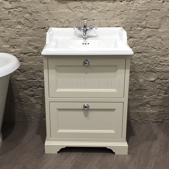 Burlington Classic Напольная тумба с 2 дверцами с раковиной FF8W цвет белый