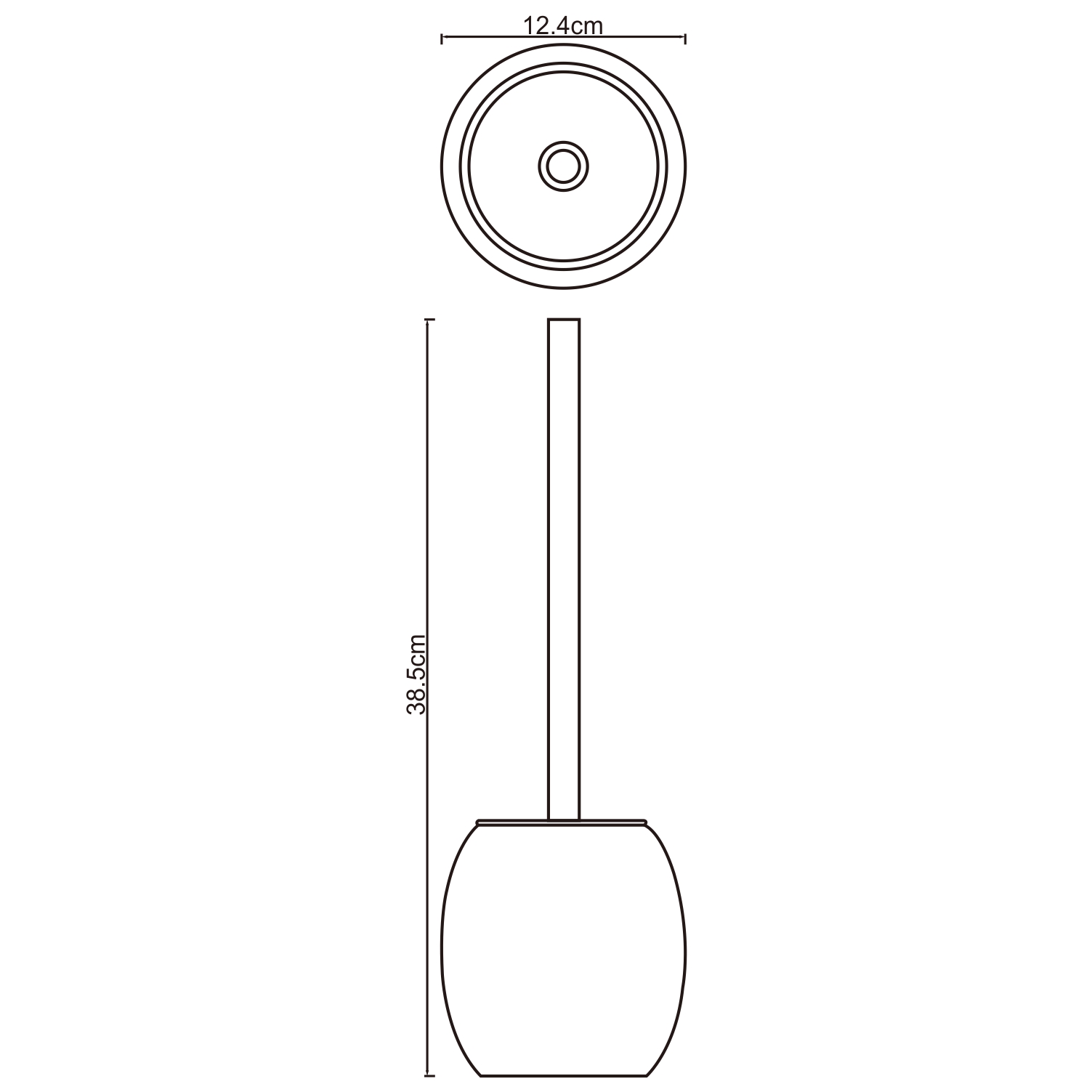 Ruwer K-6727 Щетка для унитаза Размеры (Ш/В/Г): 13х39х13 см