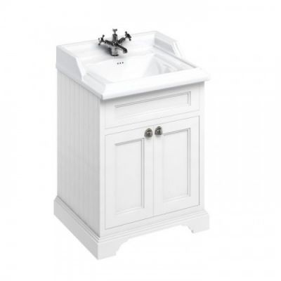 Burlington Classic Напольная тумба с 2 дверцами с раковиной FF8W цвет белый