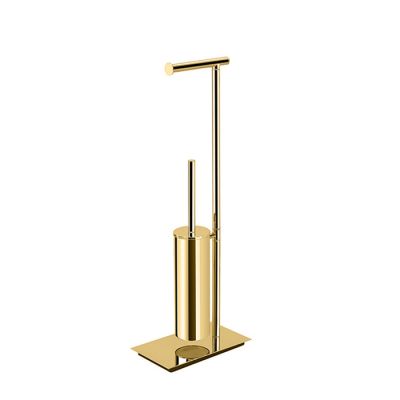 B9907.OM Colombo Square Стойка напольная с держателем т/б и ершиком, цвет: PVD золото матовое