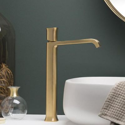 Смеситель для раковины Ritmonio Taormina PR35AV201GOX+PR35MA001GOX матовое золото