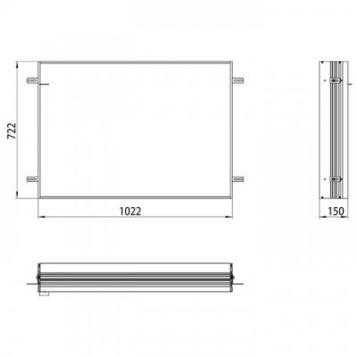 Emco Asis prime Встраиваемая рама для зеркального шкафа, 102.2xH72.2см 9497 000 12