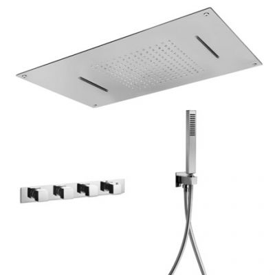 IF044_01Q AquaElite Встроенный смеситель для душа + душевой гарнитур + верхний душ, хром