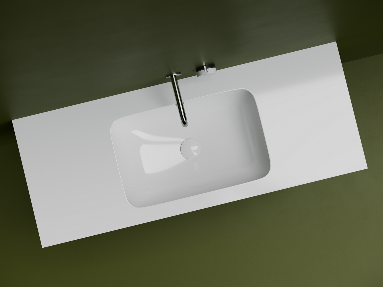 CN7018 Ceramica Nova Раковина встраиваемая снизу 540x360x190 с отверстием слива перелива цвет белый CN7018