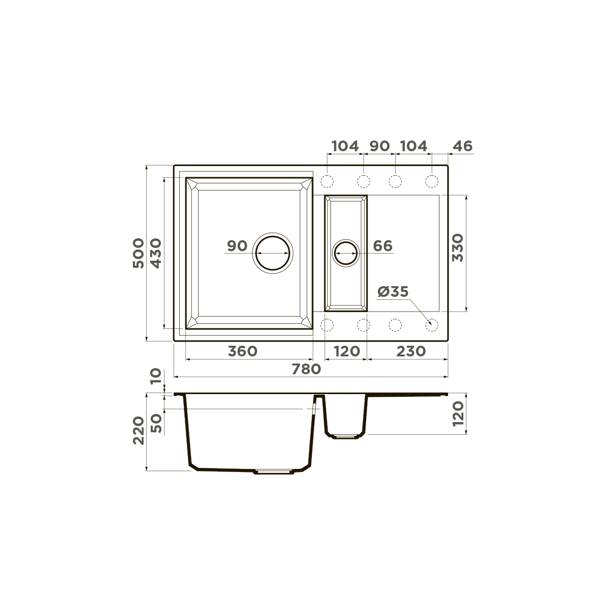 Кухонная мойка Omoikiri Sakaime 78-2-WH Tetogranit/белый 4993128