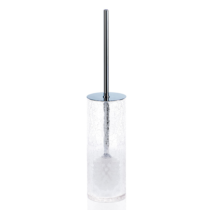 Decor Walther Crack SBG Туалетный ершик, напольный, французское стекло Craquele, цвет: хром 933000