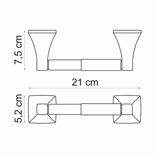 Wern K-2522 Держатель туалетной бумаги Размеры (Ш/В/Г): 21х5,2х7,5 см