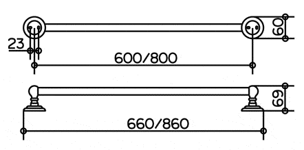 Keuco Astor Полотенцедержатель, 600 мм, хром