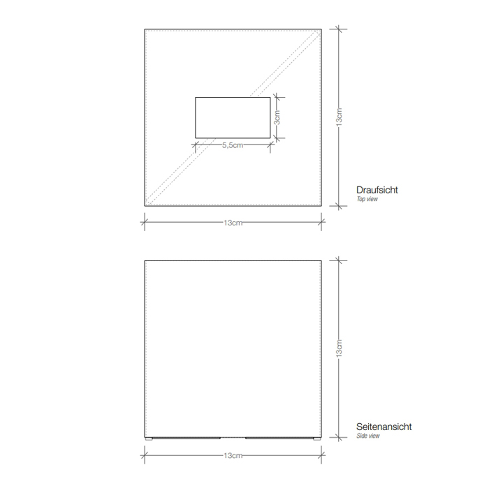 Decor Walther Cube KB 83 Диспенсер для салфеток 13.3x13.3x13.5см, настольный, цвет: золото матовое 845682