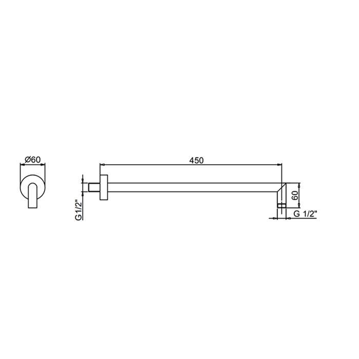 Fantini Lame Кронштейн для душевой лейки 45 см, цвет: Matt British Gold PVD 86 P6 8011