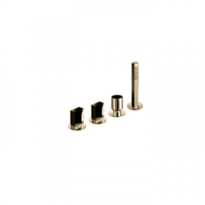 Fantini Venezia Смеситель для ванны, набортный, 4 отв., без излива, цвет: Matt British Gold PVD 29 P6 N467S