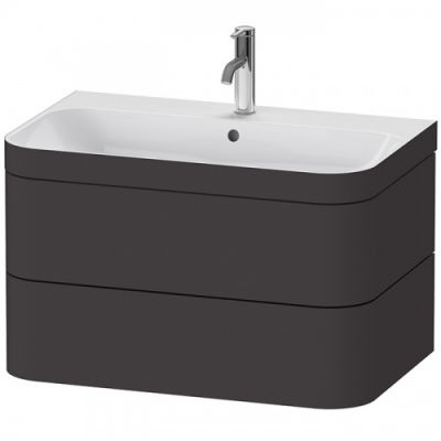 Duravit Happy D.2 Plus Тумба подвесная с умывальником 77.5х49х46.8см, белый глянцевый HP4637O8080