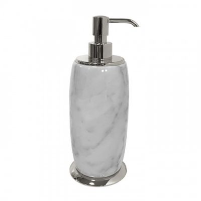 3SC Elegance Дозатор для жидкого мыла, настольный, цвет: мрамор bianco carrara/хром EL01DABCSL
