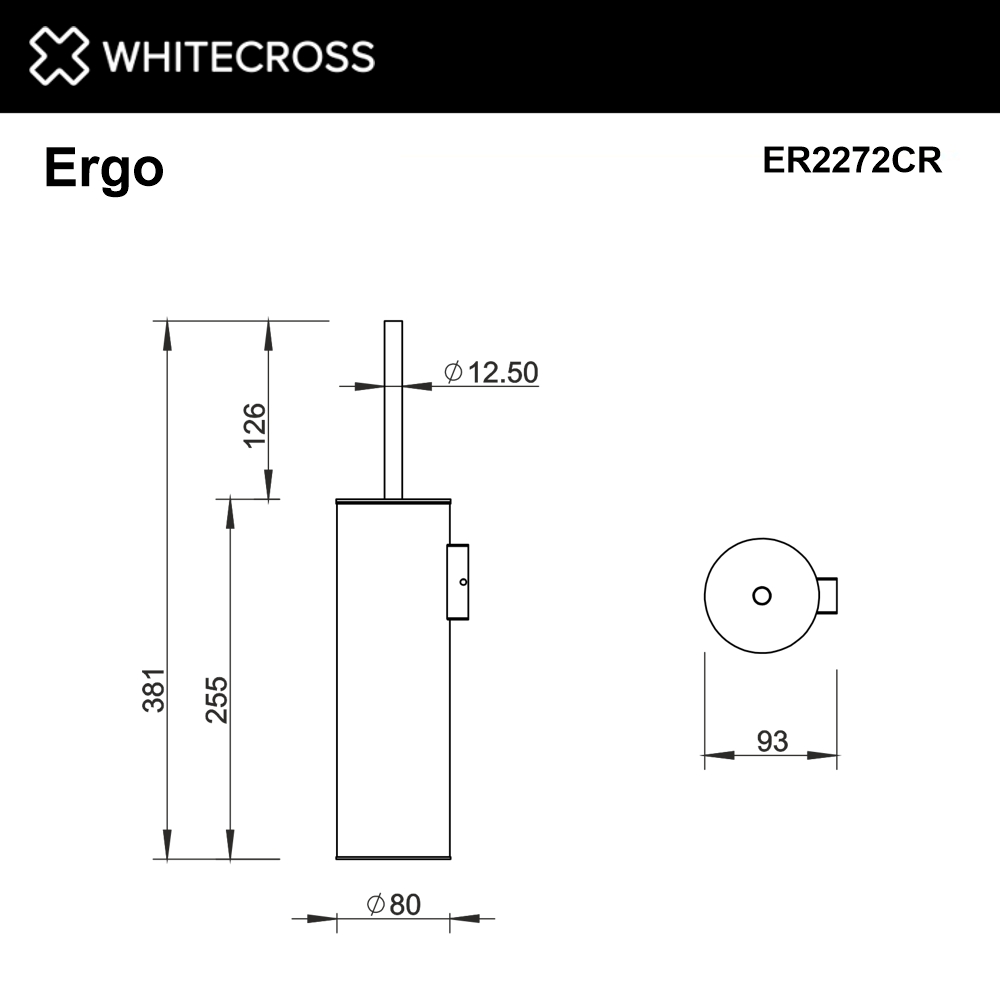 Ершик подвесной WHITECROSS Ergo ER2272CR (хром)