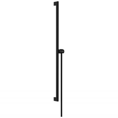 24405670 Hansgrohe Unica Душевая штанга S Puro 90 см со слайдером и шлангом Isiflex 160см, цвет: черный матовый