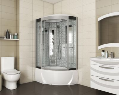 Душ.каб. NG-7712WL (800x1200х2150) высокий поддон стенки белые