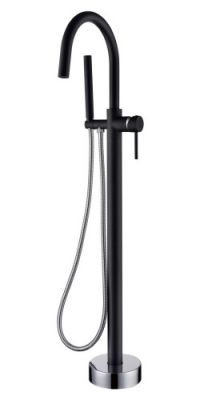 Смеситель напольный Boheme UNO BLACK Chrome 469-BCR