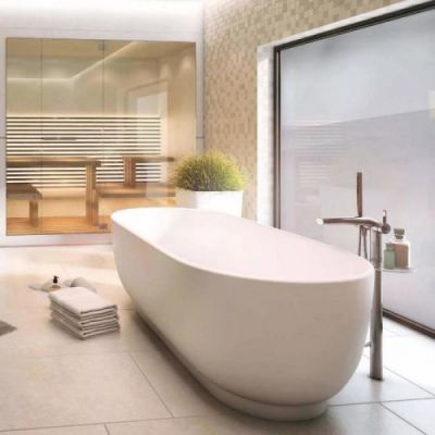 Duravit Luv Ванна отдельностоящая из минерального литья 180x85см, цвет белый, с ножками и слив-переливом., цвет: белый 7,00434E+14