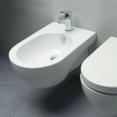 AZZURRA NUVOLA Биде подвесное 55х35см c 1 отв., цвет: белый, с креплением KIT2000CF