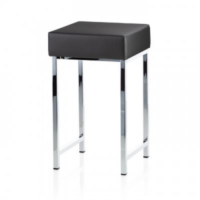 Decor Walther DW 64 Табурет 30x30x52cм, напольный, цвет: хром / черный 502805