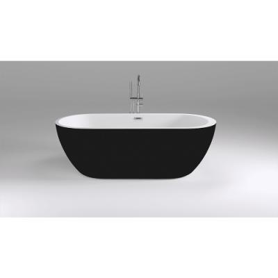 105SBBL Акриловая ванна отдельночтоящая B&W SB105 Black (1700x800x580)