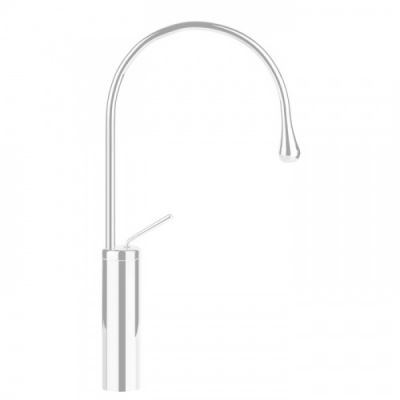 Gessi Goccia Смеситель для раковины на 1 отверстие, высокий, излив 244мм R=125, цвет: белый 33609#279