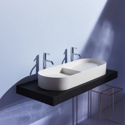 Laufen Sonar Раковина 100x37х13 см, без отв., двойная, без перелива, цвет: белый 8.1234.8.000.112.1