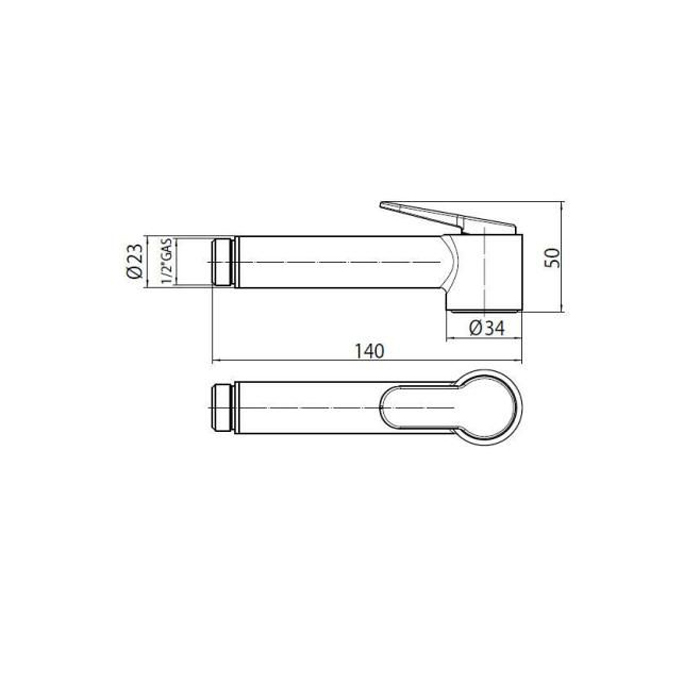 Bossini Paloma Brass Душевая лейка d34 mm, с клапаном подачи, цвет: черный матовый B00470.073