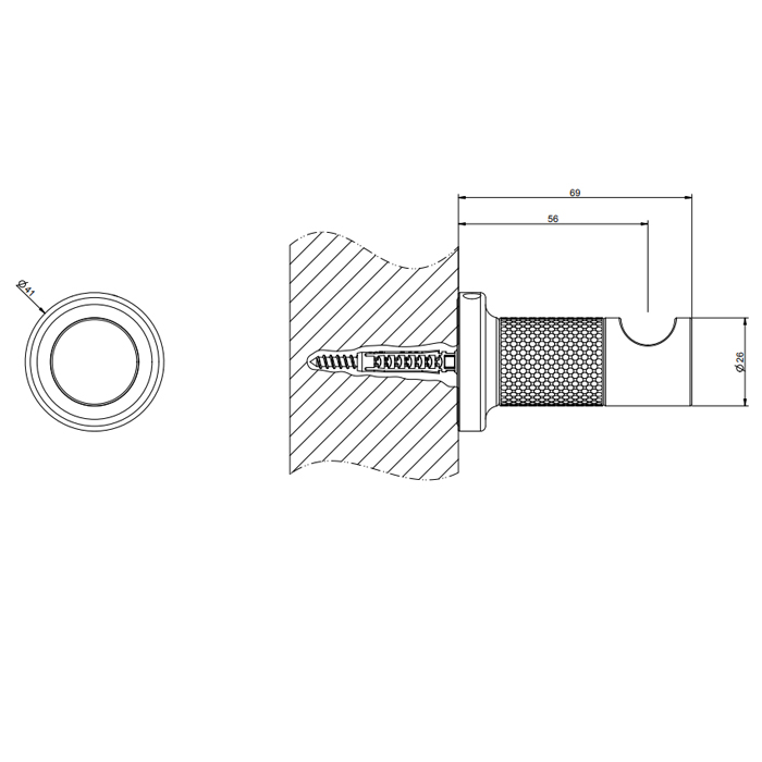 Gessi Inciso Крючок подвесной, цвет: finox 58521#149