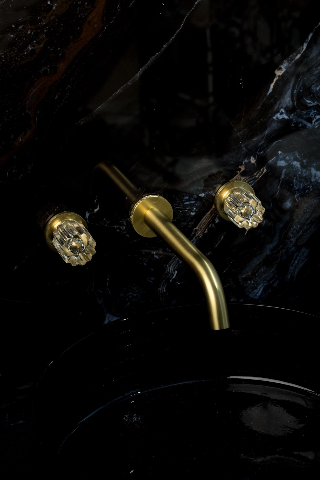 Смеситель из стены ELEGANTE на 3 отв. MATT GOLD 152-2-MG-EL