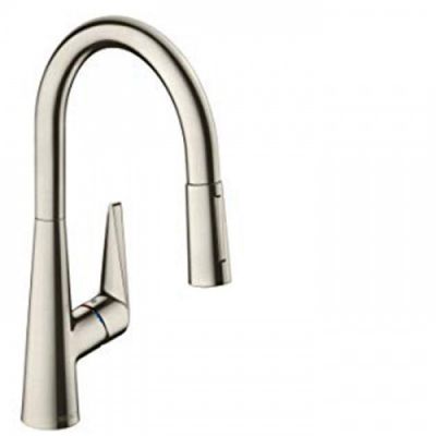 Hansgrohe Talis M51 Смеситель  для кухни на 1 отв, поворотный излив: 21.3см с вытяжным душем, 2jet, h:18.5см, цвет: нержавейка 73851800