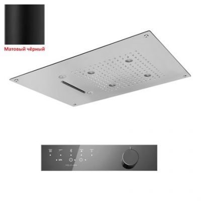 KT037A05Q AquaElite верхний душ с 4-мя режимами, 550x400 мм, 3/4", чёрный матовый