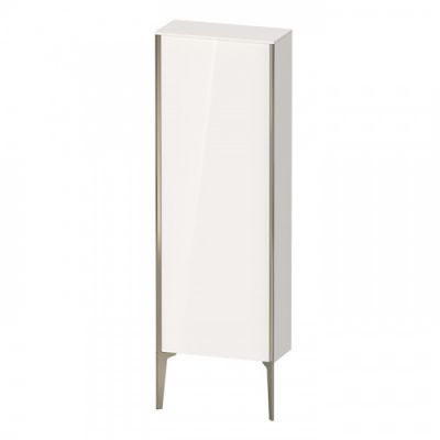 Duravit XViu Шкаф подвесной 50x24x133см, с 1 дверью, 3 стеклянными полками (петли слева), цвет: белый глянцевый/champagne matt XV1316LB122