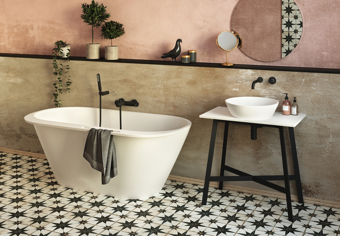 PAA Ванна 1660x815 Deco Rim Silkstone VADERIS/L/00