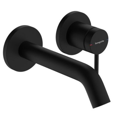 73350670 Hansgrohe Tecturis S Смеситель для раковины, настенный, цвет: черный матовый
