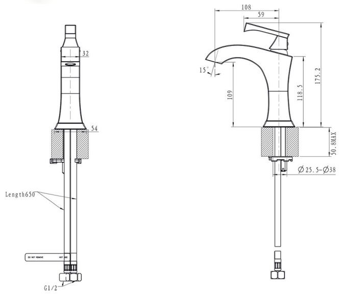 Смеситель для раковины Burlington CROSSWATER R-11-01-PC