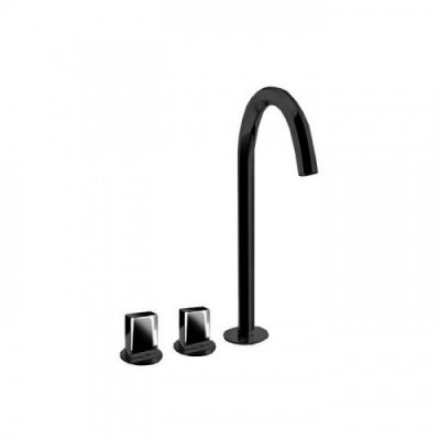 Fantini Venezia Смеситель для раковины, 3 отв., высокий излив, излив: 175 мм, цвет: Matt Gun Metal PVD 29 P5 N405SW