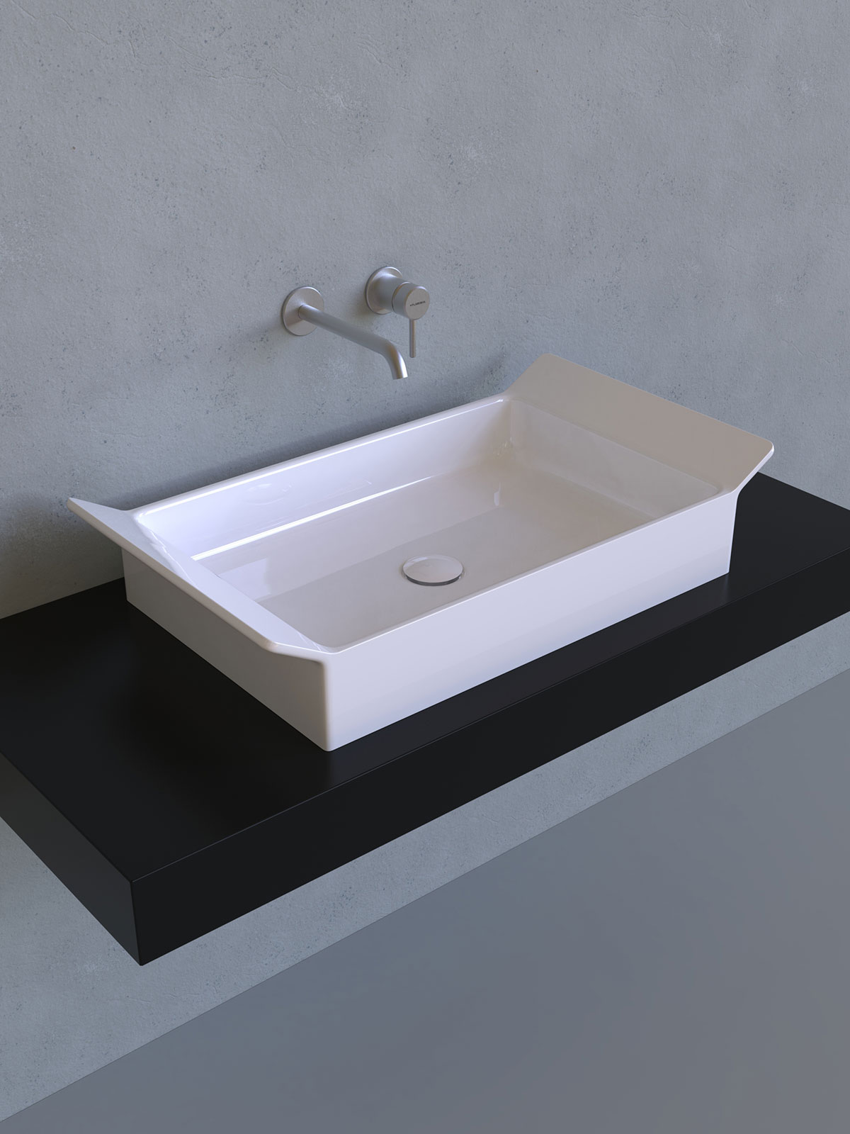  Flaminia Box 60 раковина 72х40 см, керамическая накладная, цвет Carbone