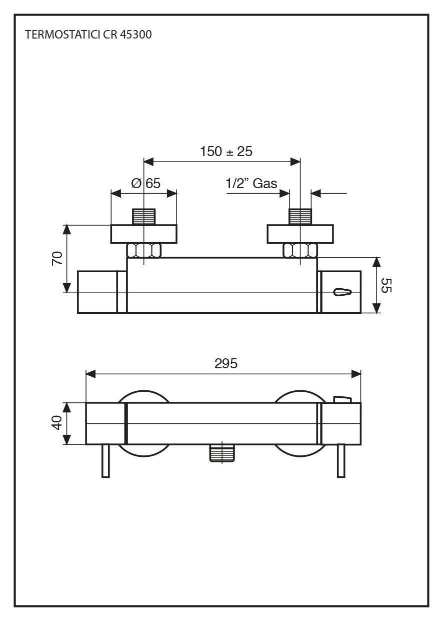 Emmevi Piper, термостат для душа, цвет хром 45300/CR