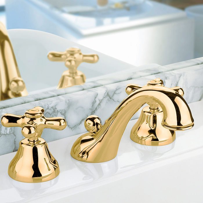 Nicolazzi Nuova Brenta Смеситель для раковины на 3 отверстия, излив: 130мм, цвет: Gold Brass 2508GB