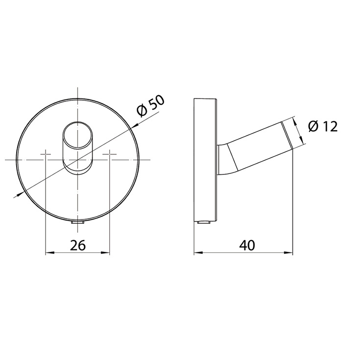 Emco Round Крючок, подвесной, цвет: белый 4375 139 00